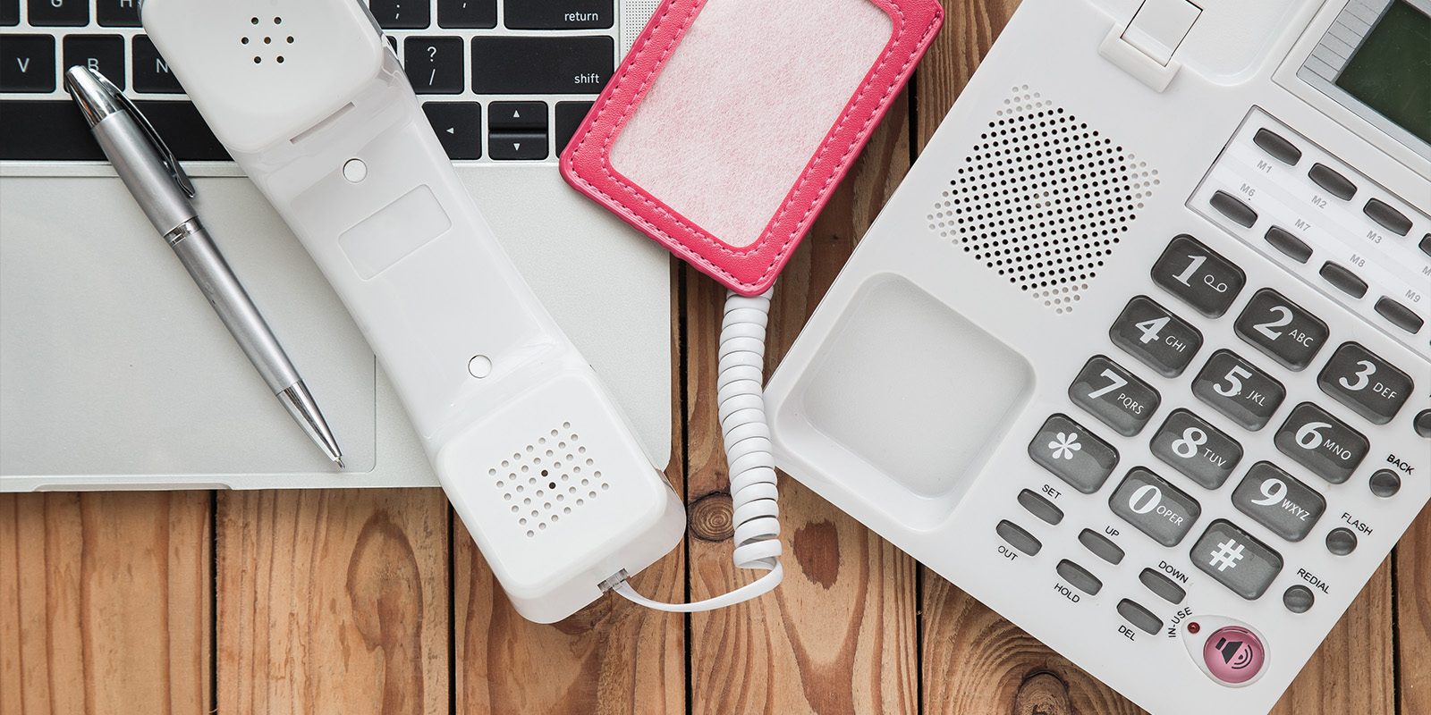 business telephone on desk