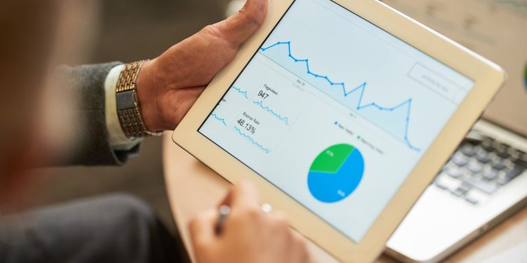 google ads report on tablet